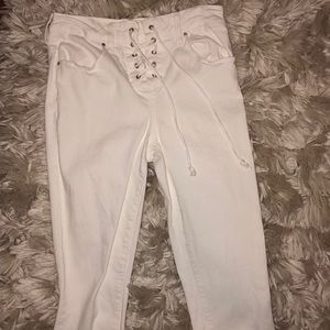 Pacsun high rise white skinny jeans.